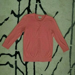 Coral Orange Cardigan Medium Perfect for Spring!
